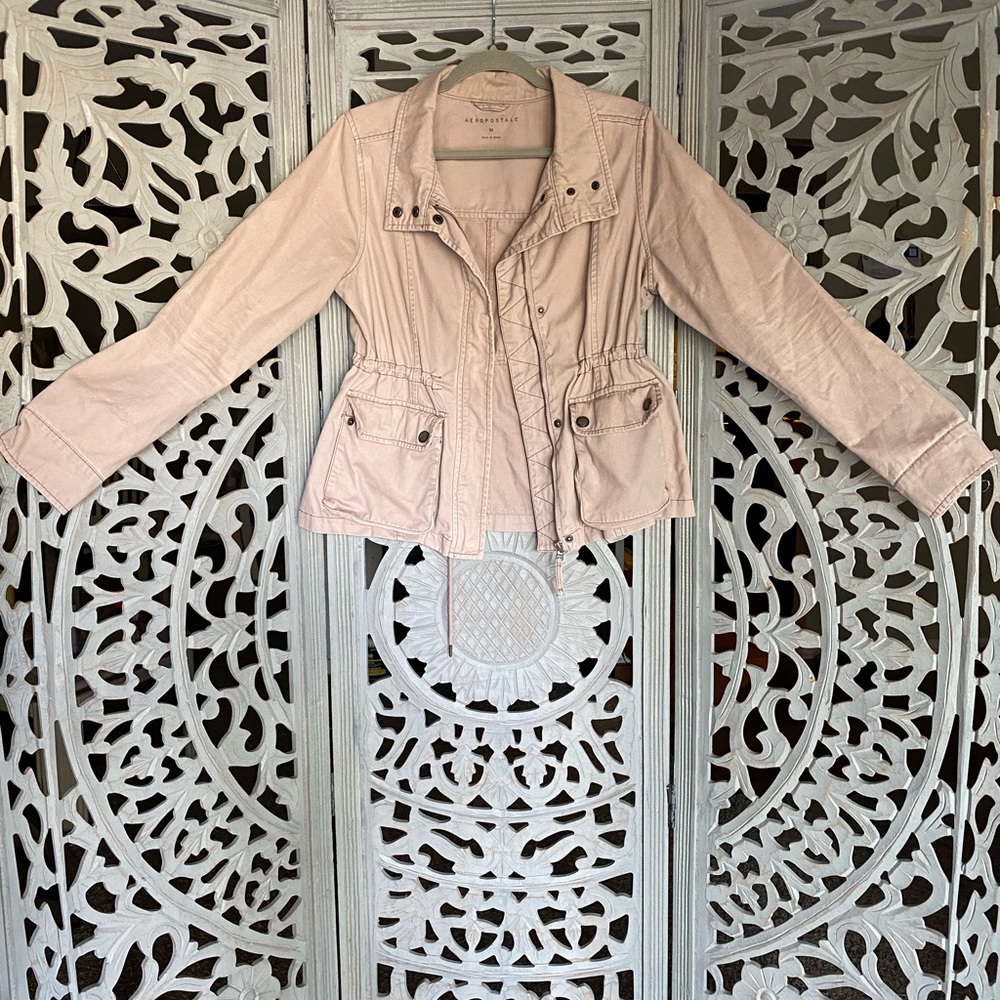 Aeropostale Blush Cinched Cargo Jacket